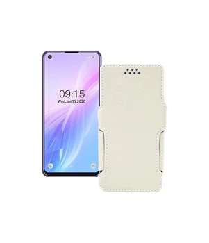Чохол-книжка з екошкіри для телефону Oukitel C18 Pro Білий