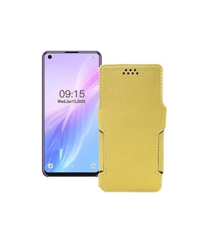 Чохол-книжка з екошкіри для телефону Oukitel C18 Pro Золотий