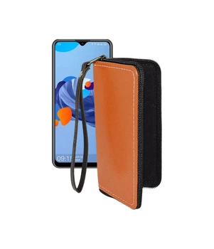 Чохол-гаманець з екошкіри для телефону Oukitel C19 Коричневий