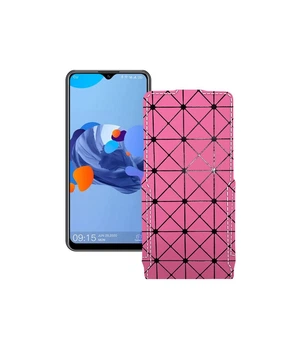 Чохол-флип з екошкіри для телефону Oukitel C19 Рожевий ромб