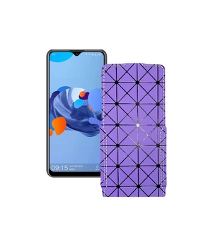 Чохол-флип з екошкіри для телефону Oukitel C19 Фіолетовий ромб