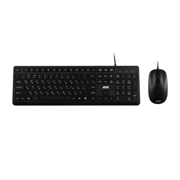 Проводная клавиатура и мышь 2E MK405 USB-A EN/UK черные N