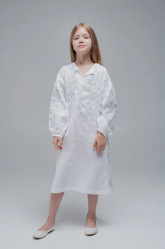 Вишита сукня White/Трійця 116 UKR-0228 UkrGlamour