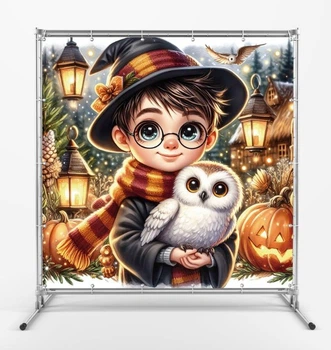 Баннер "Гарри Поттер с белой совой. Harry Potter" размер 2х2м. С люверсами.
