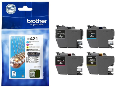 Набір картриджів Brother LC421VALDR Value Pack CMYK