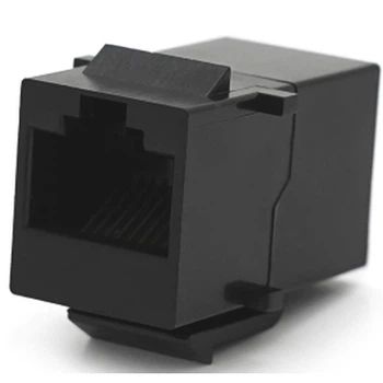 Модуль Keystone проходной в рамку 1+1 RJ45 кат.5E UTP, Black Voltronic (30343)