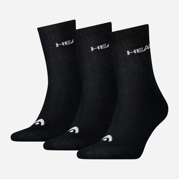 Набор мужских носков высоких хлопковых HEAD Elements All Sports Short Crew 3P 701229009-001 43-46 3 пары Черный (8720245772693)