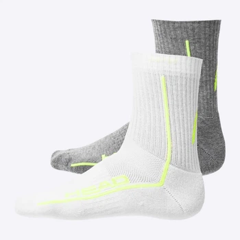 Набор мужских носков высоких HEAD All Sports Performance Shortcrew 2P 701229021-004 43-46 2 пары Серый/Белый (8720245771351)