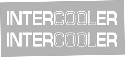 Наклейка на Авто / Грузовики / Фуры / Стекло / Кузов " INTERCOOLER - наклейки на стекло " 2 шт белый цвет