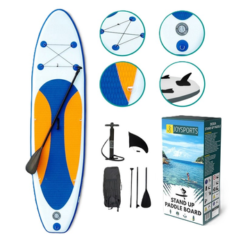 Deska SUP JOYSPORTS Stand Up Paddle 300 cm pomarańczowo - niebieska (5904012313019)