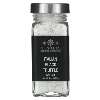 Італійська морська сіль із чорним трюфелем, Italian Black Truffle Sea Salt, The Spice Lab, 113 г