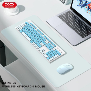 Беспроводная клавиатура с мышью XO KB-05 синего цвета.