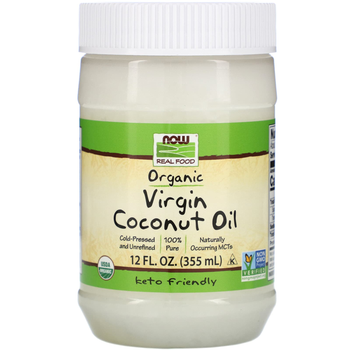 Кокосова олія Now Foods Coconut Oil Real Food першого віджиму органічна, 355 мл (NOW-01725)
