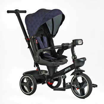 Велосипед BestTrike "Marco"поворотне сидіння, складне кермо, колеса з прогумованим PU, кошик, телескопічна ручка, фара музична