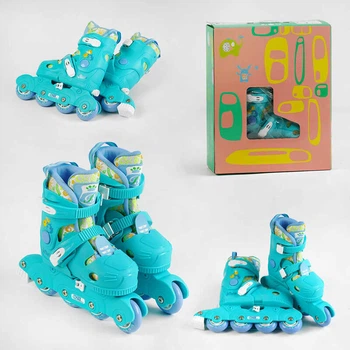 Ролики дитячі Best Roller 76933-XS (розсувні, розмір 26-29, колеса: 4/Ø60 мм/PU, в один ряд, гальмо заднє, підсвітка)