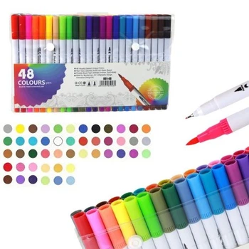 Маркер-ручка двостороння "Rainbow" 48кол. Stenson WW01706ST