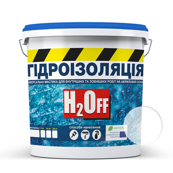 Жидкая гидроизоляция универсальная акриловая краска мастика H2Off SkyLine Прозрачная 1 кг