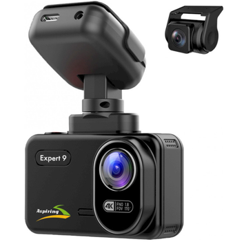 Автомобільний відеореєстратор Aspiring Expert 9 Speedcam WI-FI GPS 2K 2 camers Black (EX123SS)
