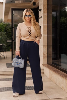 Fashions • Женские штаны-палаццо Gait Fashions 42-44 темно-синий (1715-фг)