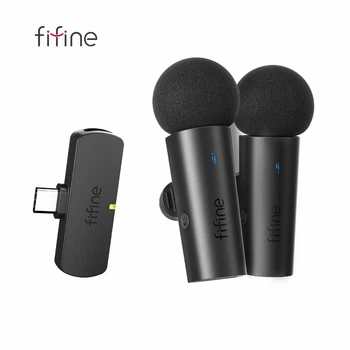 Двойной петличный Микрофон Fifine M8, Type-C, совместим с последними моделями iPhone