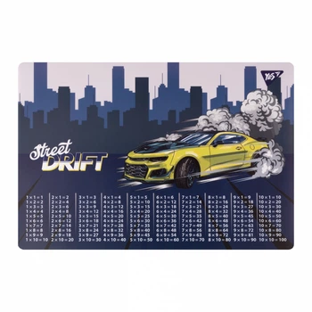 Подкладка для стола Yes Drift, таблица умножения, 2 шт. в упаковке