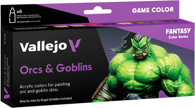 Zestaw farb akrylowych Vallejo Game Color 72.192 Orcs & Goblins 8 szt x 18 ml (8429551721929)