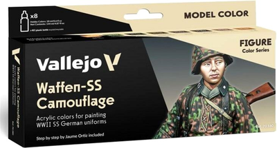 Набір акрилових фарб Vallejo Model Color 70.180 Figure Waffen-SS Camouflage 8 шт x 18 мл (8429551701808)