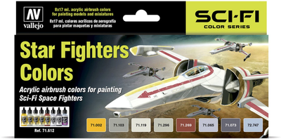 Набір фарб Vallejo Sci-fi 71.612 Star Fighters Colors 8 шт x 17 мл (8429551716123)