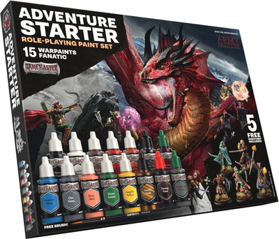 Zestaw The Army Painter GameMaster Adventure Starter Role-Playing Paint Kit z figurkami 15 szt x 18 ml (5713799100817)