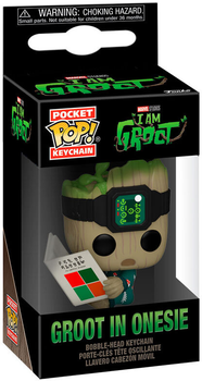 Брелок Funko Pocket POP Keychain Marvel I am Groot Groot with Onesie 4 см (0889698706476)