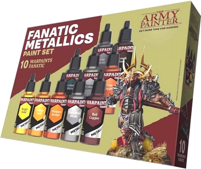 Набір фарб The Army Painter Warpaints Fanatic Metallics Paint Kit 10 шт x 18 мл (5713799806900)