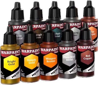 Zestaw farb The Army Painter Warpaints Fanatic Metallics Paint Kit 10 szt x 18 ml (5713799806900)