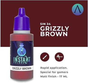 Фарба акрилова Scale75 Instant Colors 17 мл Grizzly Brown (8412548900896)