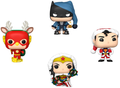 Zestaw figurek Funko Pocket POP DC Comics Super Heroes Happy Holidays 4 szt (0889698655422)