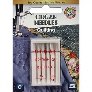 Иглы швейные для квилтинга ORGAN QUILTING №75/90 для бытовых швейных машин блистерная упаковка 5 штук (7026)