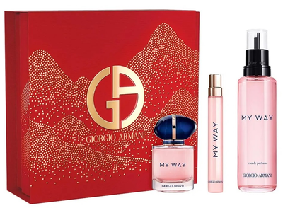 Zestaw damski Giorgio Armani My Way Wkład wymienny Woda perfumowana 100 ml + Woda perfumowana 30 ml + Miniaturka Woda perfumowana 10 ml (3614274337006)