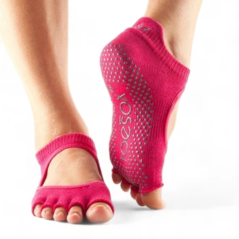 Носки для йоги ToeSox Half Toe Bellarina Fuchsia, TS-812035023738-M