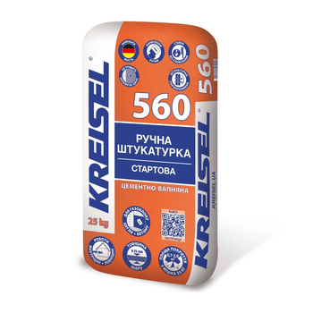 Штукатурка стартова вапняно-цементна Kreisel 560 25 кг