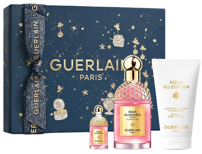 Набір для жінок Guerlain Aqua Allegoria Forte Florabloom Парфумована вода 75 мл + Мініатюра Парфумована вода 7.5 мл + Лосьйон для тіла 75 мл (3346470148888)