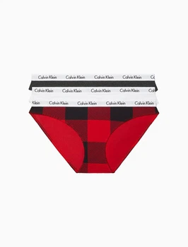 Набір трусиків жіночих бавовняних сліпів Calvin Klein розмір S різних кольорів 3 шт