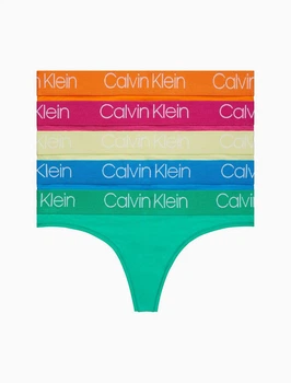 Набір жіночих бавовняних трусиків 5 пар Calvin Klein XL різнокольорові