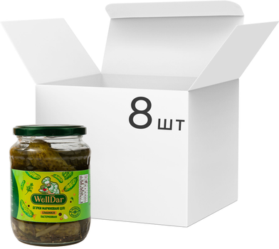 Упаковка огірків WellDar маринованих 720 мл х 8 шт (14840022010969)