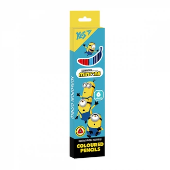 Олівці кольорові YES Minions, 6 кольорів