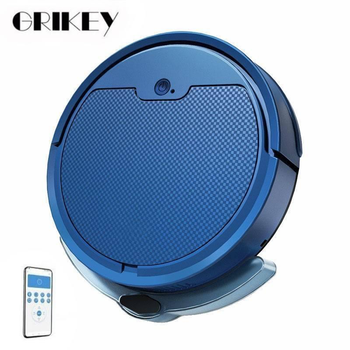 Робот-пылесос Grikey SDJ 3 с баком для воды, приложением для управления, 3000 мАч, Синий (RT007BU)
