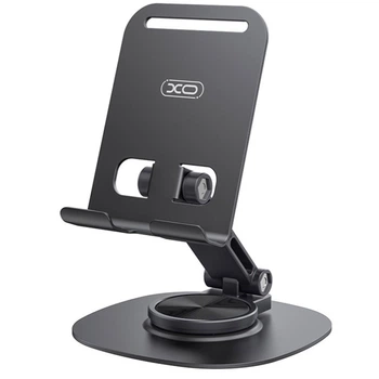 Підставка для телефону XO C151 Metal 360° holder на робочий стіл для роботи, відеодзвінків Чорний