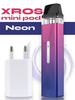 Многоразовая электронная сигарета POD система Vaporesso XROS Mini Kit Neon + зарядный блок ACG