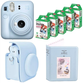 Подарунковий набір Fujifilm Instax Mini 12 Pastel Blue: Камера + Чохол + Фотоальбом на 64 фото + Фотоплівка 50 шт + Подарункове пакування