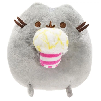 Мягкая игрушка 2Life Pusheen cat 18х15 см с попкорном Серый (v-12141)