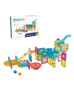 Конструктор магнитный Magnetic Diy CH1036 91 элемент с шариками Разноцветный