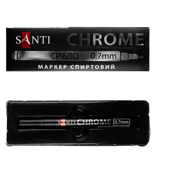 Маркер зеркальный Santi Chrome 0,7 мм серебро (390774)